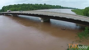 28K views · 252 reactions | Here is a look at the Red River north of New Boston on Highway 8 at the Texas/Arkansas line from around 1 p.m. Sunday. | TXK Today | Facebook