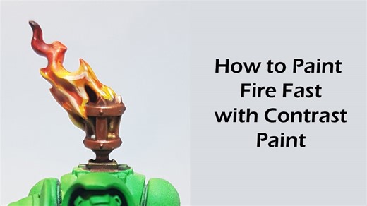 Painting Realistic Fire with Contrast Paint