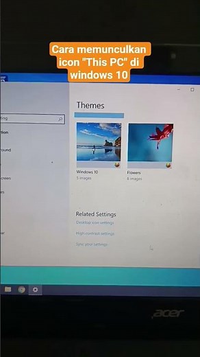 cara menampilkan icon "This PC" atau "my computer" di windows 10 #komputer #windows10 #pc #tutorial