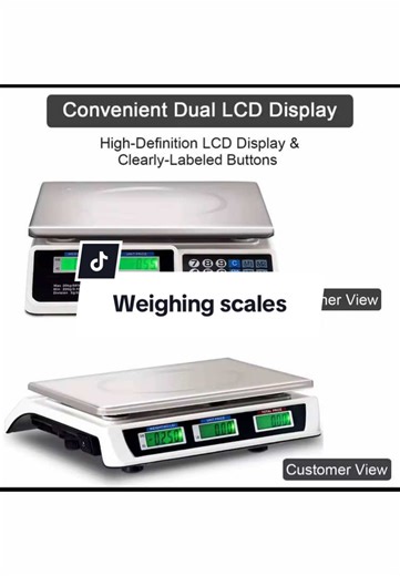 HIGH QUALITY 30KG ELECTRONIC DIGITAL ‘DUAL DISPLAY’ WEIGHING SCALE PRICE: 50,000 FEATURES: 30KG *Precisions* : 1/3000F.S * Ac 22v/110v and built -in rechargeable battery * Storage up to 8 unit prices. * Accumulate operation ( 0-99) * Account function, do memory recall, give change and memory clear one time * Auto shut off function to save power. *Display windows:* weight windows: 5 digits Unit price window: 5 digits Total price window: 6 digits #tymahexclusive😍❤️ #tymahexclusive