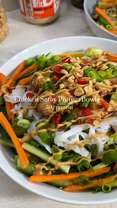 28 reactions | Easy High-Protein Chicken Satay Bowls  A super...
