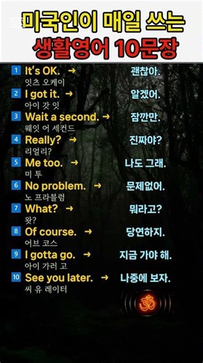 미국인이 매일 사용하는 생활영어 10문장 #생활영어 #영어회화 #유용한영어표현