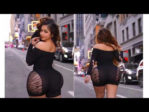 Ms Sethi Night Walk in Black Dress | New York Street Vibes 🌃