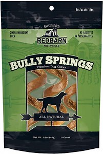 Redbarn All-Natural Bully Springs Sticks for Dogs, 4"-6" Chew, 3 Count