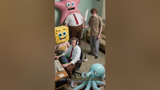 Don’t Let SpongeBob Use Your Computer at Night 😨💻 #scarystory #creepy #shorts