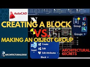 AutoCAD Blocks vs Groups Explained | Step-by-Step Tutorial for Beginners. #autocad #architecture