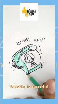 How to Draw a Telephone | Easy Drawing Tutorial for Kids | Drawing Eazy