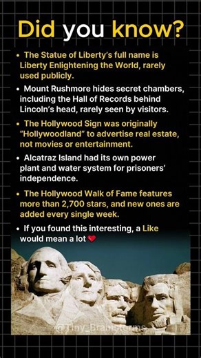 Odd Facts About Famous US Landmarks