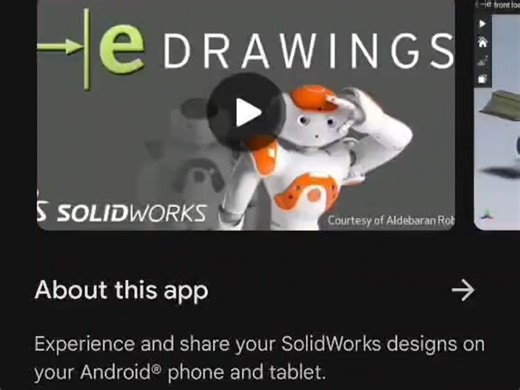 在安卓手机上使用eDrawing打开机械设计三维软件solidworks文件