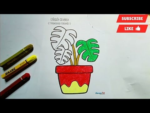 Plant house coloring for kids | easy plant house drawing and painting | learn colors for children