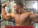 Bodybuilder Tim Thomas poses at Metroflex gym