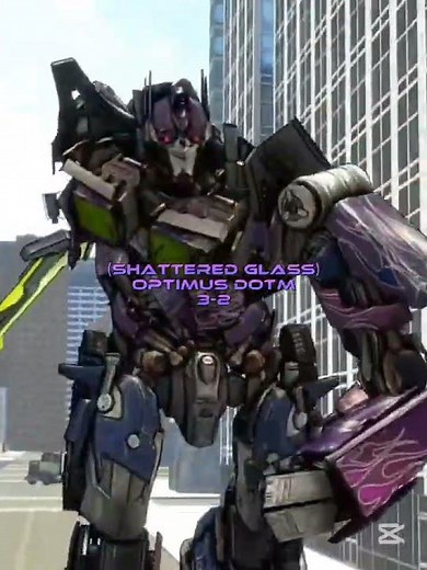 Optimus Prime Tlk (Knight Mode) Vs Optimus Prime Dotm (Shattered Glass) #transformers #shorts #editz