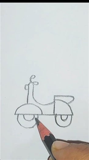 “How to Draw a Motorbike ✏️ | Easy Bike Drawing for Beginners | Viral Art #shorts”