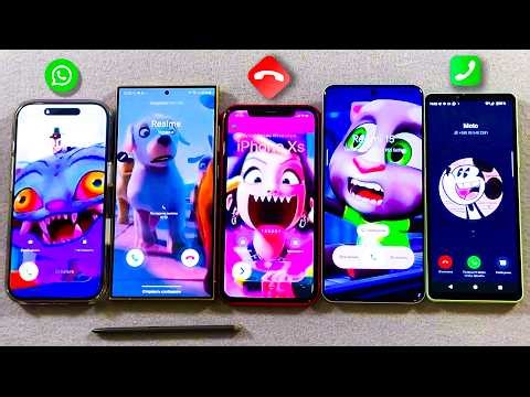 iPhone 16 Pro vs WhatsApp vs iPhone 11 vs Samsung S24 Ultra vs Xiaomi 14U vs Sony X10V Incoming Call