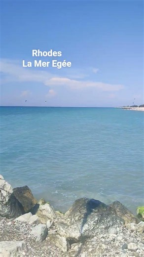 La mer Egée au mois de juin 2026🤩🤩 #rhodes #doreta