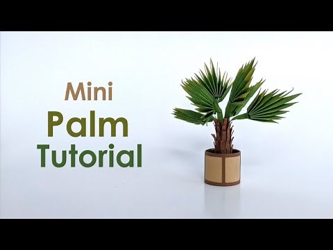 Mini Paper Palm Tree Tutorial | Design Assembly Walkthrough using Cutting Machine Template