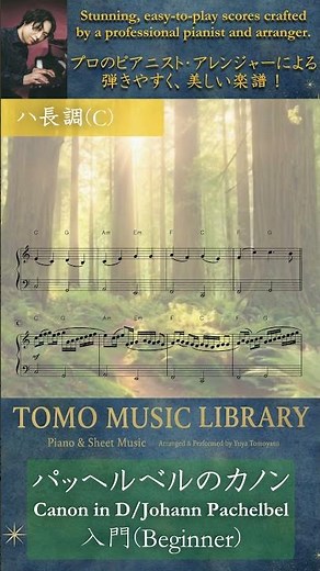 【楽譜】パッヘルベルのカノン｜ピアノ入門(ハ長調)｜Canon in D / Johann Pachelbel