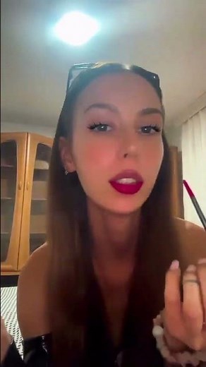 Smoking woman red lips ! ASMR