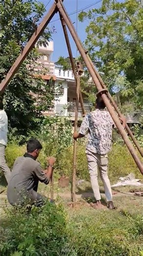 Boring work for soil testing #civilengineering #DhruveshVblog_96