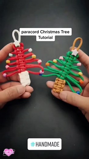 How to DIY a Christmas Tree with Paracord 🥰🥰#Handmade #Tutorial #skills #knotskills #shortvideotutorial #paracord #paracord #diy #tiktok #knot #fou