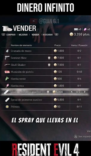 Cómo tener DINERO INFINITO en RESIDENT EVIL 4 REMAKE FÁCIL Y RÁPIDO con el TRUCO del SPRAY (Glitch) en TODAS LAS DIFICULTADES #residentevil #residentevil4 #residentevil4remake #leonkennedy #gaming