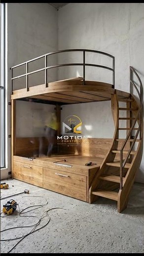 DIY Bunk Bed with Storage & Spiral Stairs