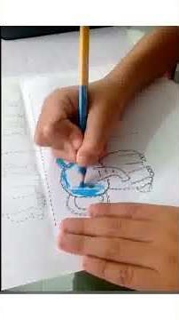 Dibujo fácil, niño coloreando #dibujofacil