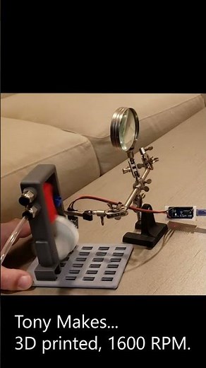 Tiny Engine, Big Power. Calisto air engine RPM measurement #3dprinted #experimental #steamengine