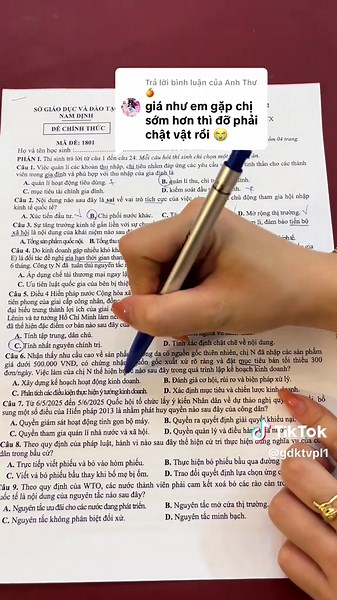 Chữa Đề Giáo Dục Kinh Tế Pháp Luật Tỉnh Nam Định