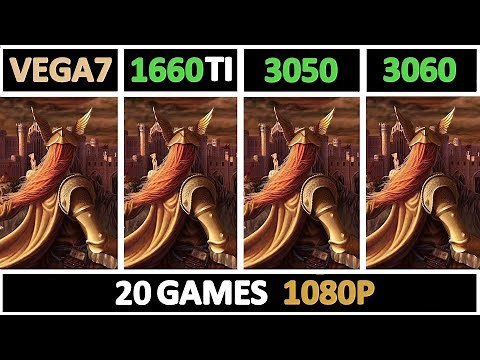Ryzen 5 5600G (Vega7 vs GTX 1660TI vs RTX 3050 vs 3060) | Tested 20 Games |