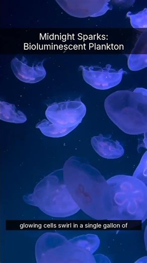 Midnight Sparks: Bioluminescent Plankton