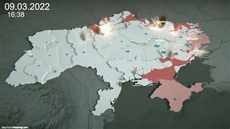 Animated map of Russia's invasion progress so far. | UkraineWorld