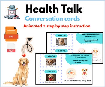 ESL Health Speaking Cards | Illness & Symptoms Conversation Activity | ELL Oral