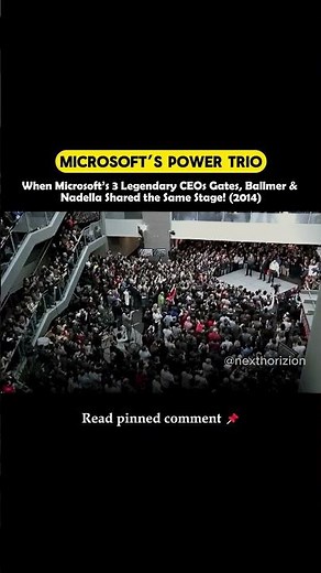 Microsoft’s 3 CEOs Together in One Historic Moment #microsoft #billgates #Ballmer #nadella #ceo