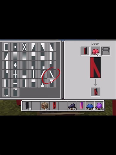 How to make a Netflix logo in Minecraft #minecraft #helpmemakethismakesense