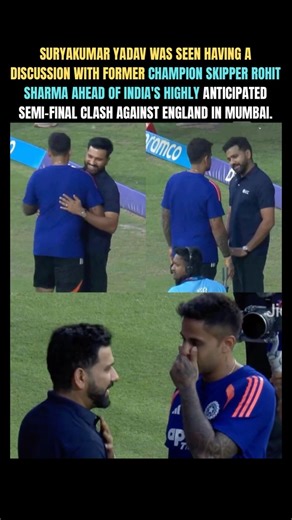 Rohit Sharma having chat with Indian captain ahead of the semi final 🔥#rohitsharma #t20worldcup2026