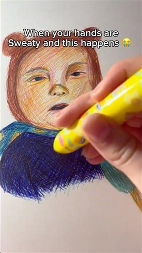 When your hands are sweaty while drawing 😭 RAUUUUWWWRRR #drawing #pen #penart