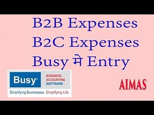 B2B B2C Expenses Computer Expenses Entry In Busy Accounting Software
