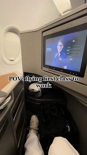 What its like to fly first class to work #travel #newyork #traveltips #lax