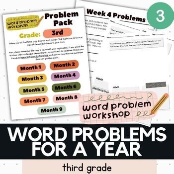 3rd Grade YEAR of Word Problem Pack