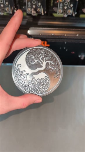 This multicolor Yin-Yang Tree of Life coaster was 3D printed with my Prusa XL! #martialarts #yinyang