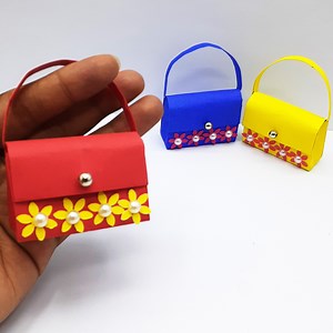 110K views · 3.2K reactions | Beautiful paper bag making very easy tutorial with color paper. Amazing gift ideas with paper handbag. #bag | Origami Art & Crafts | Facebook