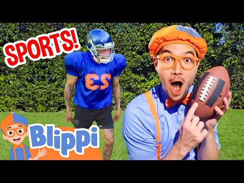 Play Football with Blippi and Friends! | Outside Fun with Joe Haden | Educational Videos For Kids