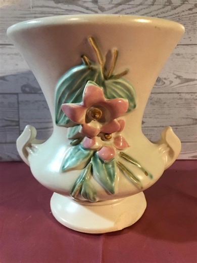 Vintage Mccoy Pottery Blossom Time Vase | Matte White Pink Dogwood | Antique 1940s Mccoy Planter Vase| Sold as is Chip - Etsy