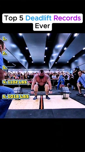 Top 5 Deadlift Records Ever #deadlift #gymmotivation #top5