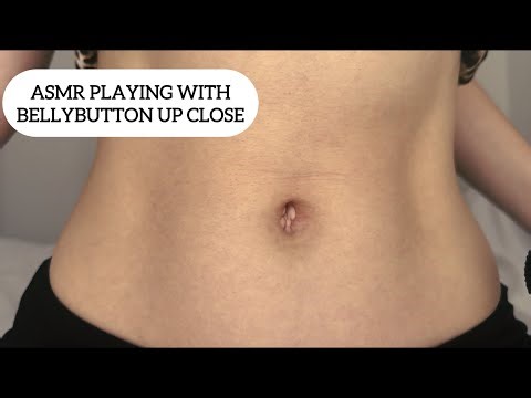 ASMR Playing with my Belly Button Up Close with Body Oil (tapping, scratching, rubbing etc.)