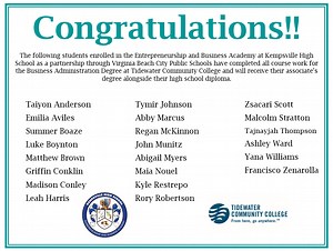 Partnership with Tidewater Community College