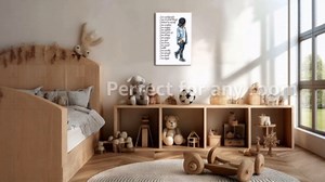 Inspirational Black Boy Wall Art Black Boy Inspiring Wall Decor African American Poster Kids Positive Daily Affirmation Prints Motivational Quotes Painting for Boys Bedroom Playroom 12x16 Inch
