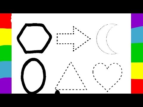 Shapes tracing and colouring| shapes and sizes| Shapes drawing for kids