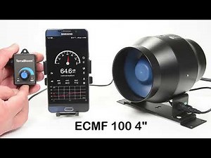 TerraBloom ECMF-100 (4") Inline Duct Fan With EC Motor. Sound Output at Various Speed Levels.